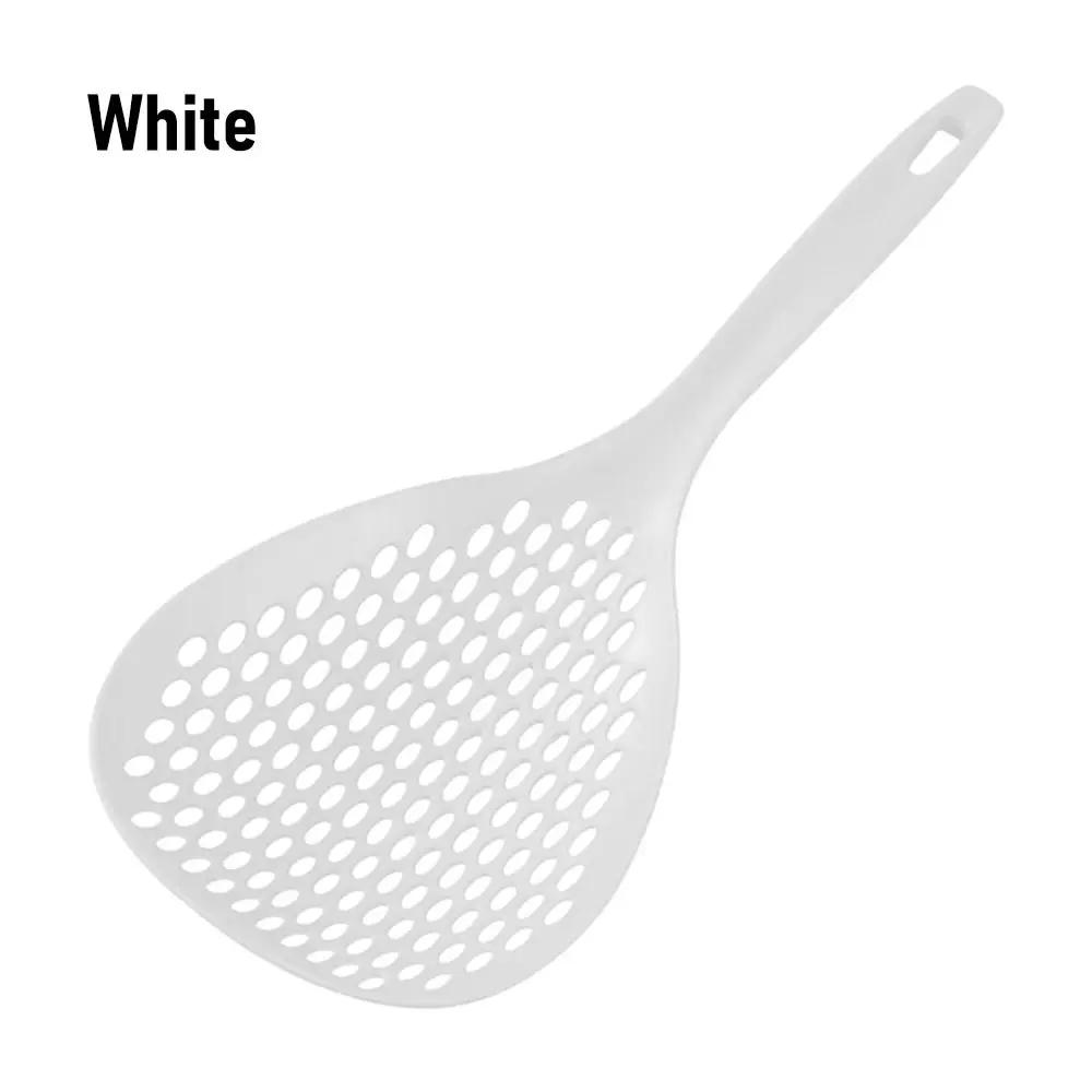 1Pcs Household Kitchen Tool Food Straining Spoon New Skimmer Anti-scald Plastic Spoon Cooking Spatula Large Colander Strainer