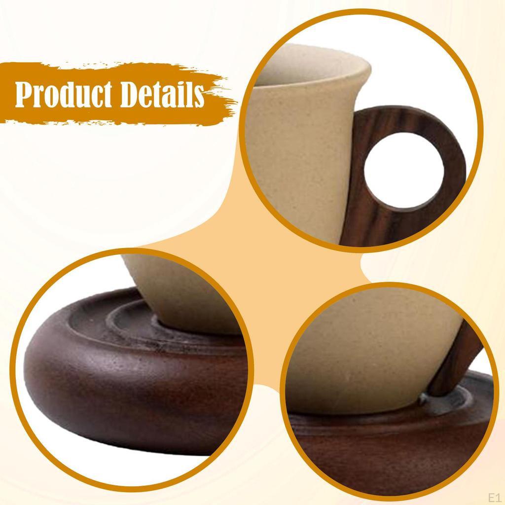 Ceramic Coffee Mug Set Cup Birthday Gift Milk with Saucer Tea for Women Men Hotel