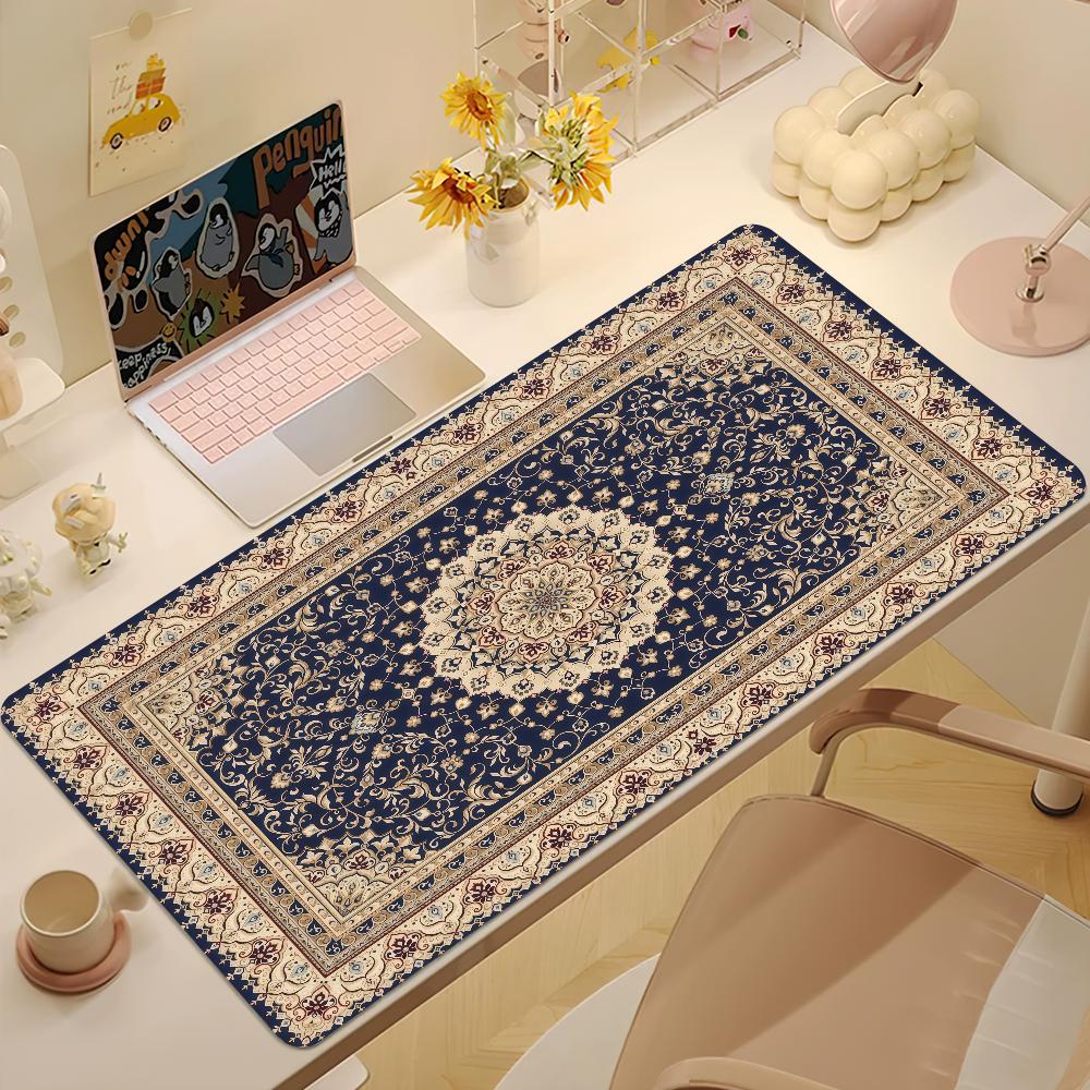 Persian Carpet Mouse Pad Large NonSlip Lockedge Desktop Computer Desk Mat Keyboard Writing Mousepad Office Gamer Student Gifts