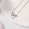 925 Sterling Silver Bow Necklace - Women's Light Luxury Summer Style 2024 Clavicle Chain