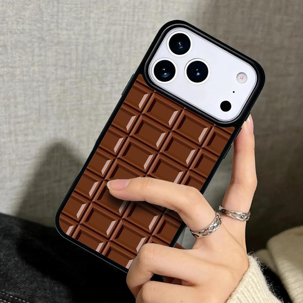 Capa Case for iPhone 17 Air 16 Pro Max 15 Plus 11 13 Mini 14 12 Back Phone Cover Chocolate Bar