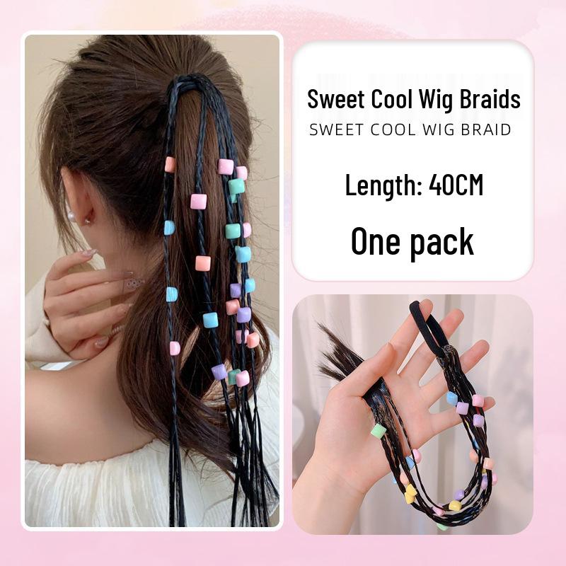Sweet Cool Boxer Braids Wig for Kids - Ponytail Heart Braids Hair Ties & Accessories