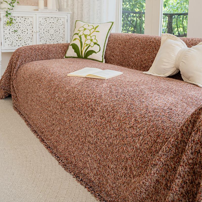 

Высококачественное цветное диванное полотенце с кисточками Роскошное многофункциональное одеяло для гостиной Защита мебели от царапин кошек 180x130cm