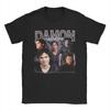 Damon Salvatore TShirts for Unisex Crewneck Pure Cotton T Shirts The Vampire Diaries Ian Somerhalder Short Sleeve Tees Clothing
