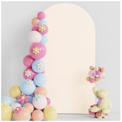 Polyester Hochzeitstor Hussen Rund Hohe Elastizität Bogen Hintergrund Hussen Hintergrund Unifarbe Zeremonie Bankett Dekoration