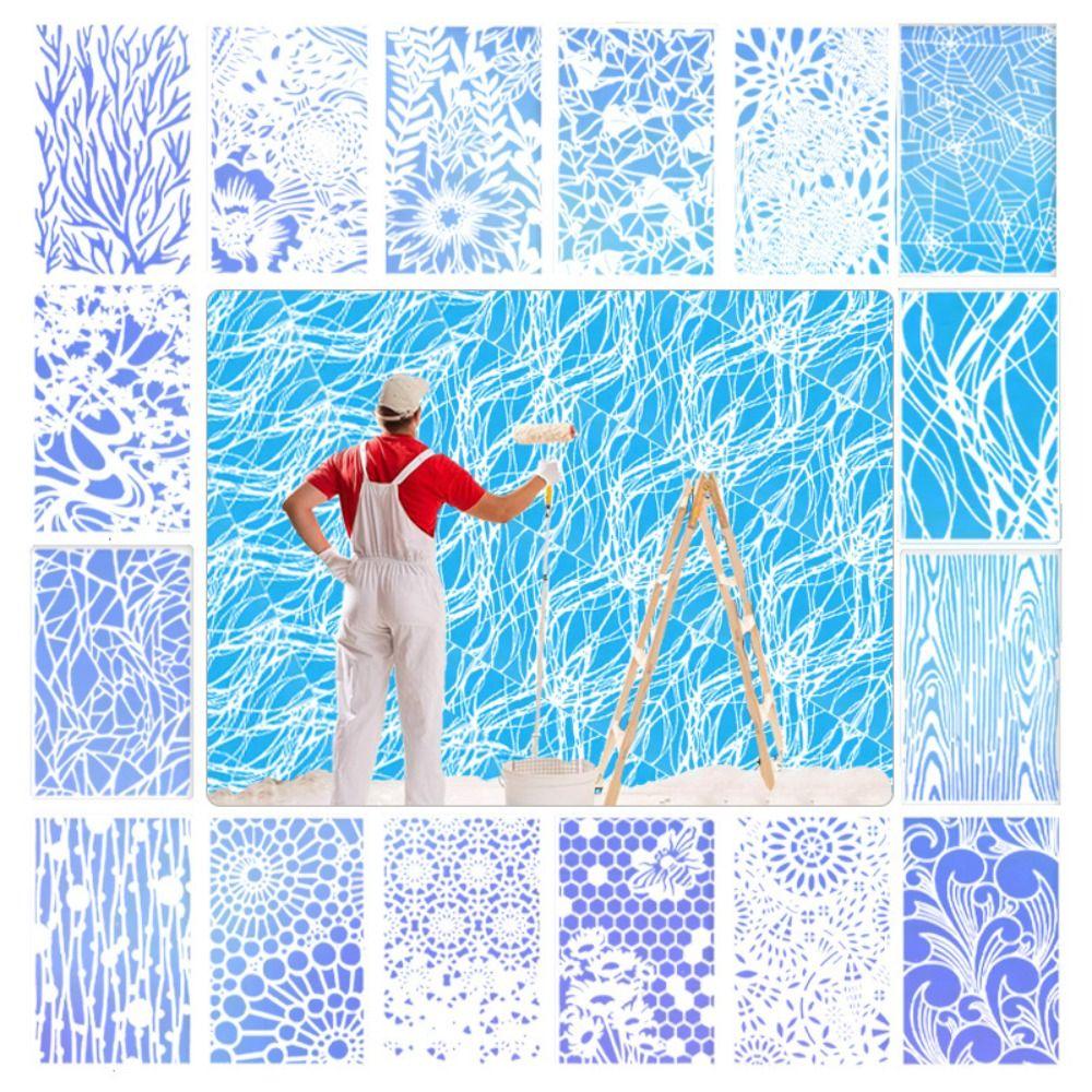 

6/16/18 шт. Многоразовые шаблоны для скрапбукинга, свадебные, домашний декор, настенный скрапбукинг, домашний декор, дом 28x18cm-16pcs