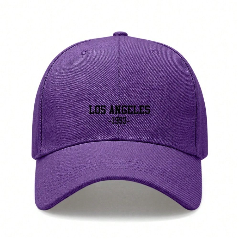[Los Angeles Baseball Cap] 1993 Print Polyester Adjustable Breathable Casual Outdoor Sports Dad Hat For Men Women Travel Gift