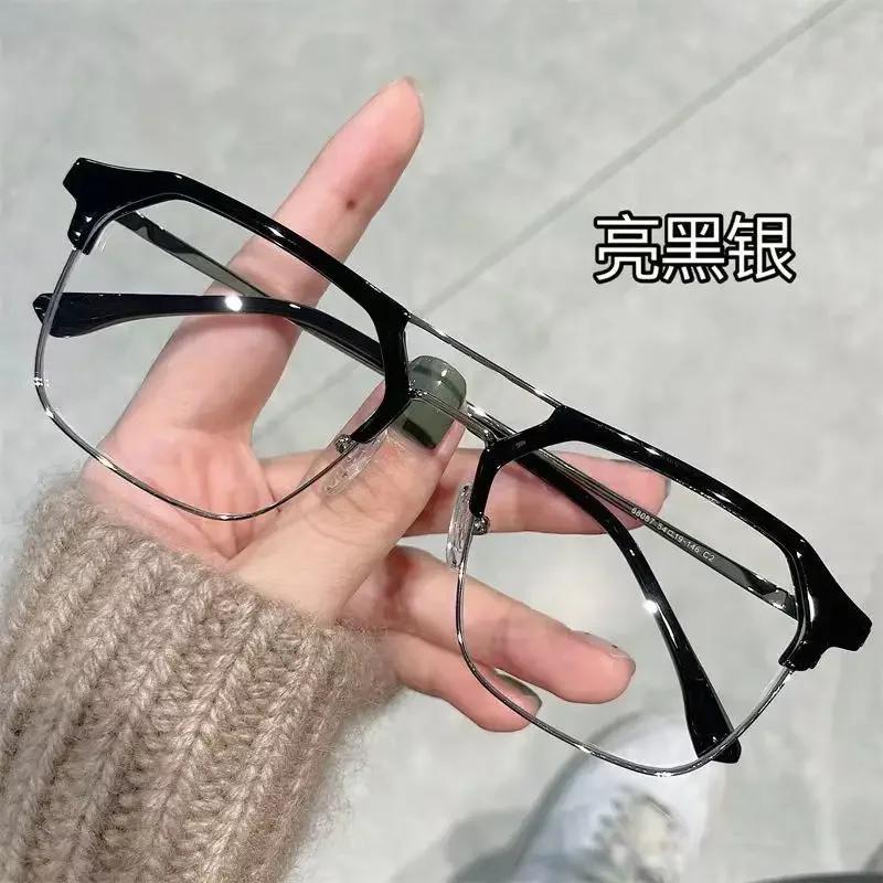 Luxury Square Glasses Black Frame Myopia Glasses Anti-blue Light Women Near Sight Eyeglasses Diopters 0 To -6.0