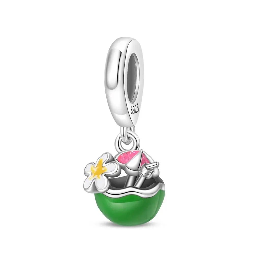 Serie Charmscoppergreen Ciondolo Foglia di Monstera Perline Originali per Braccialetti per Donne Creazione di Gioielli Regali