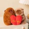Animal Capybara Plush Keychain Magnetic Capybara Plush Doll Creative Plush Couple Keychains  Kids