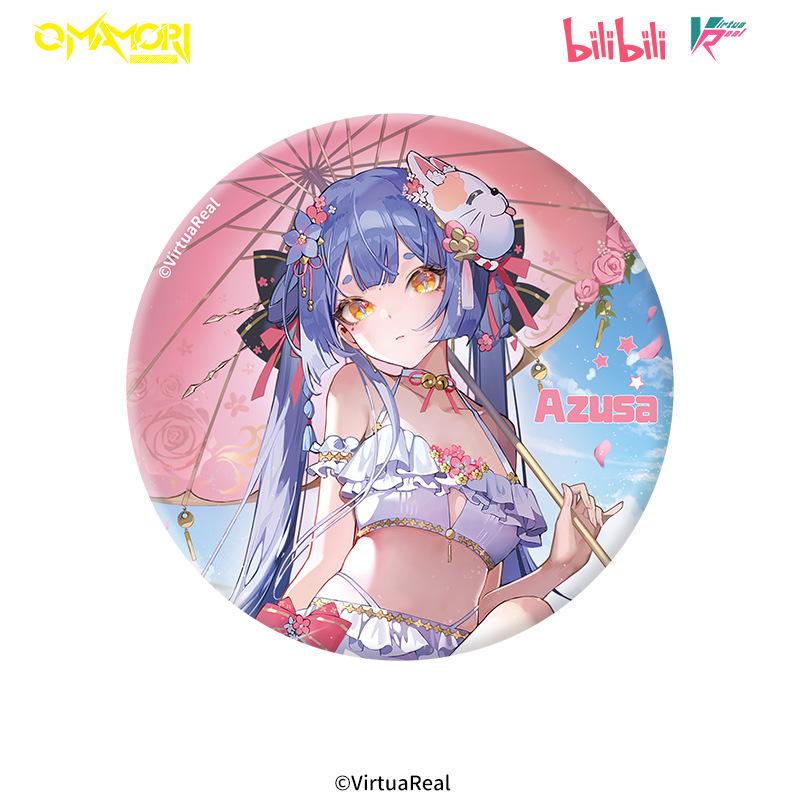 

Chao Key Wan VirtuaReal Swimsuit Series Double Flash Badge: VR Asa Aza Nanaumi Yukie 75mm