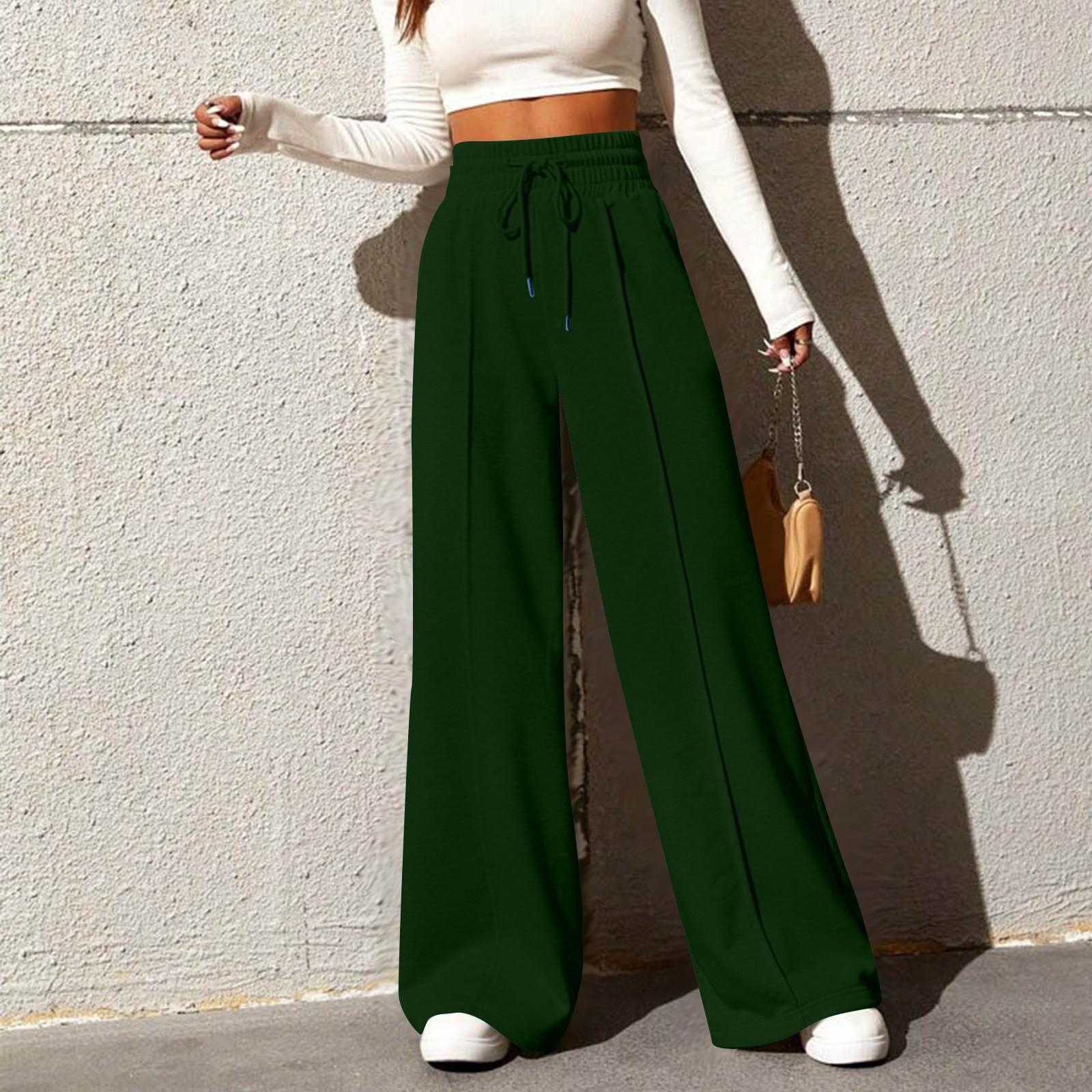 

Новые прямые свободные спортивные штаны, модные брендовые широкие брюки, повседневные брюки для танцев на открытом воздухе XXL зелёный