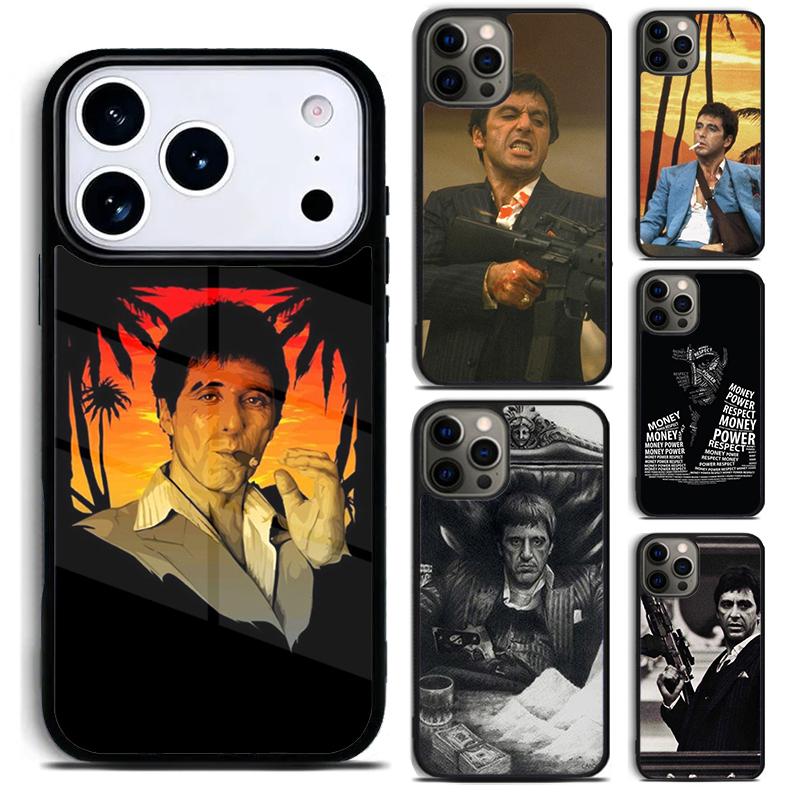 Scarface Tony Montanna Poster soft Phone Case For iPhone 17,16e,15,14,13,12,11,Mini,Pro,MAX soft Silicone Cover