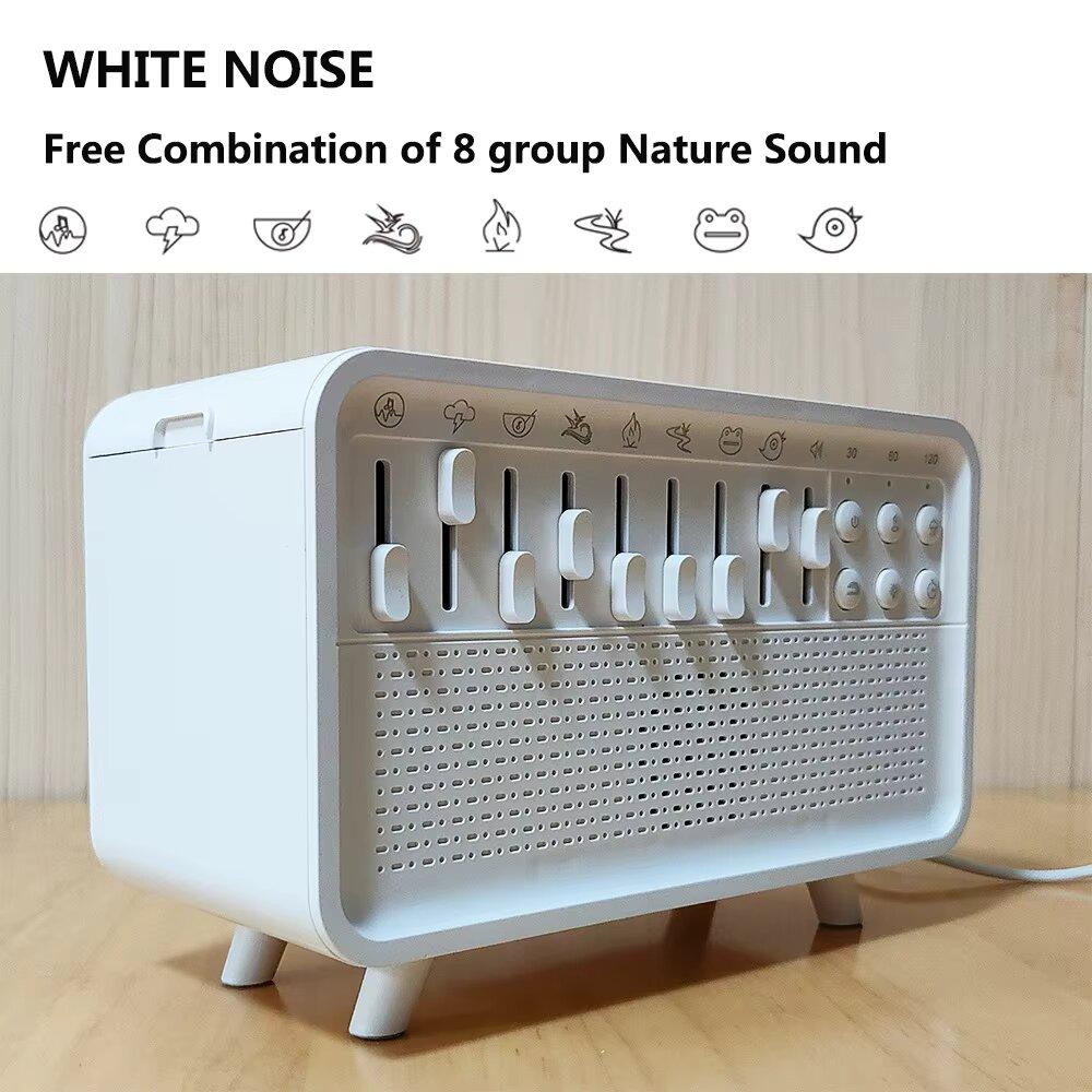 LED Sleep Sound Machine with 8 Nature Sounds Portable BT Speaker Timer Essential Oils Humidifier for Bedroom Living Room Bedside