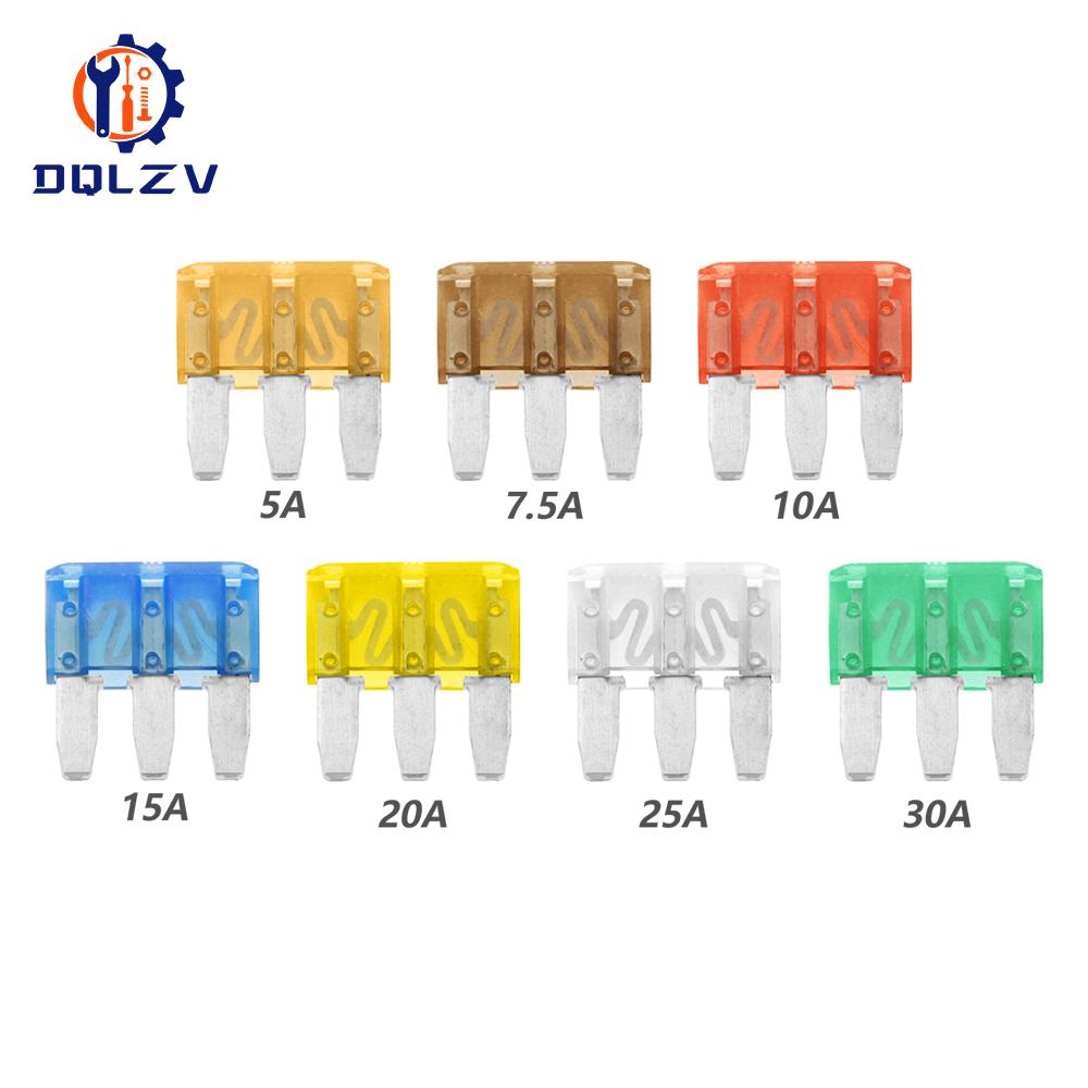 Micro3 Fuse 3 Pins High Quality Automotive Car Fuses For Ford Focus Mondeo Dodge JEEP 5A 7.5A 10A 15A 20A 25A 30A