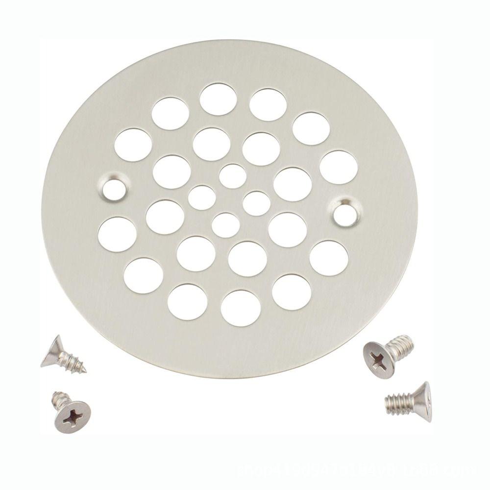 Stainless Steel Shower Drain Cover Rust-Proof 4-1/4“ Floor Drain Cover Anti-Clog Showers Strainer Bathroom Accessories