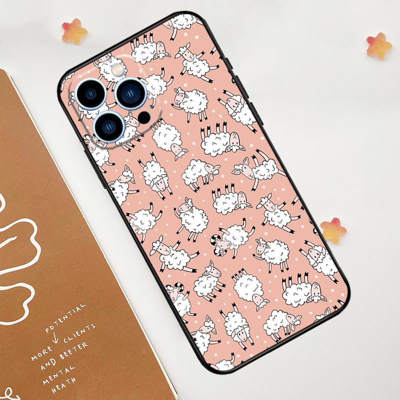 

Cute Sheep Phone Case For iPhone 17 Pro Max 14 13 12 11 15 16 Pro Max mini 15 Plus 16e 17 Air Funda iPhone 12 Pro