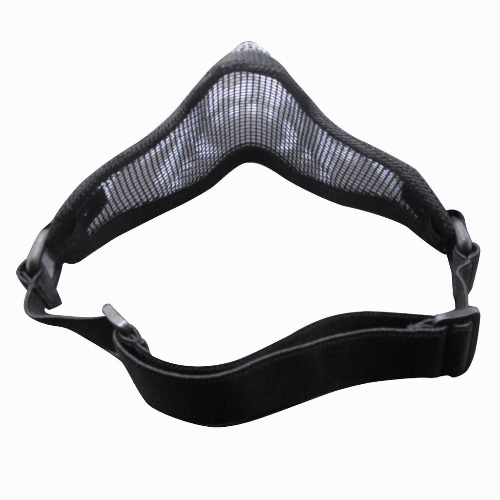 Skull Tactical Half Face Steel Mesh Mask for Wargame Protection