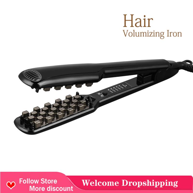 

Утюжок для волос 3D сетка Стайлеры для волнистых волос Профессиональные стайлеры для волнистых волос Гофрированные щипцы для придания объема волосам Утюжок для волос US чёрный