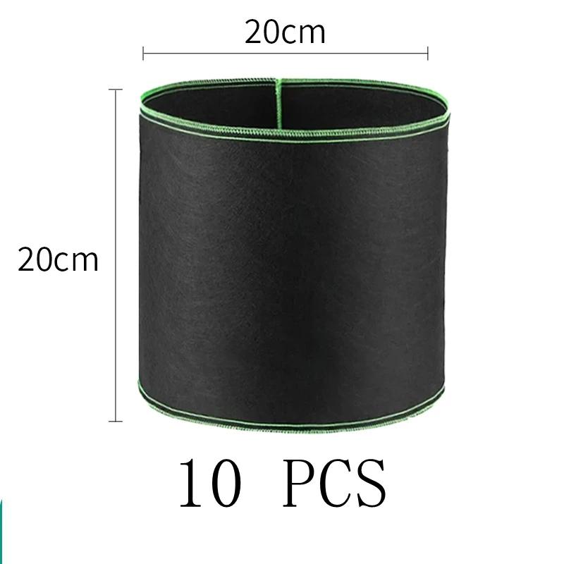 

Thiened Felt Planting Bag een Large Size Non-woven Bla Barrel Planting Buet for Tree Planting Home Decor Flower Pots
