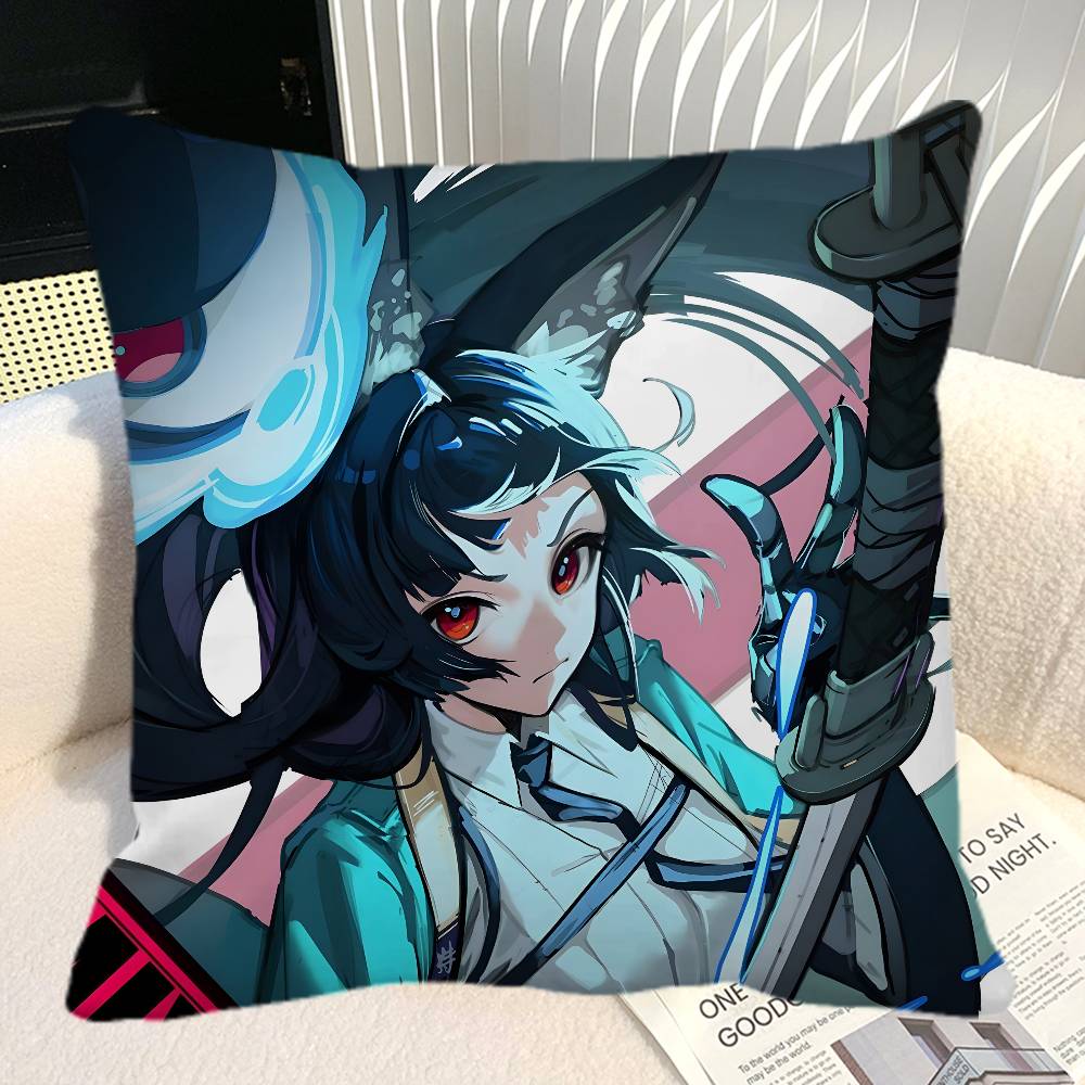 Game Zenless Zone Zero Hoshimi Miyabi Pillow Case Square Pillow Bedroom Sofa Leisure Comfort Cushion Car Home Decoration