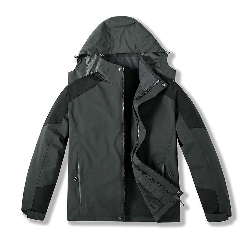 Sports Hardshell Men's Spring and Autumn Running Coat Outdoor Couple Hardshell Casual Hooded Jacket Waterproof Windbreaker