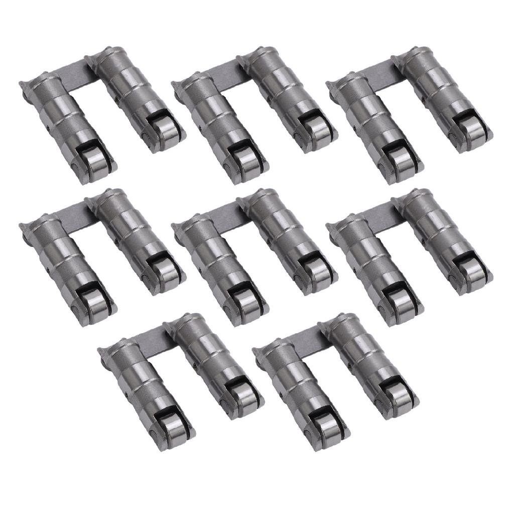 8PCS Hydraulic Roller Lifter Set Alloy Steel Roller Lifters with Link Bar Replacement for SBC 350 265 400 V8