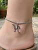 26-Letter Pendant Anklet: Stainless Steel Simple Design Foot Jewelry