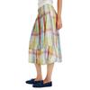 Women's Summer Boho Plaid Culotte Pants Casual Wide Leg Palazzo