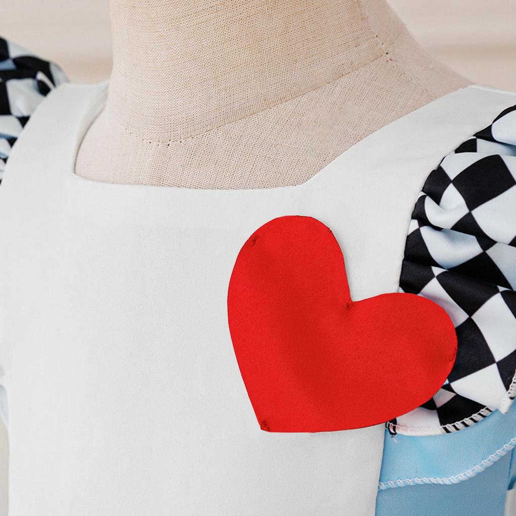 Alice In Wonderland Blue Maid Heart Princess Dress Halloween Costume for Girls