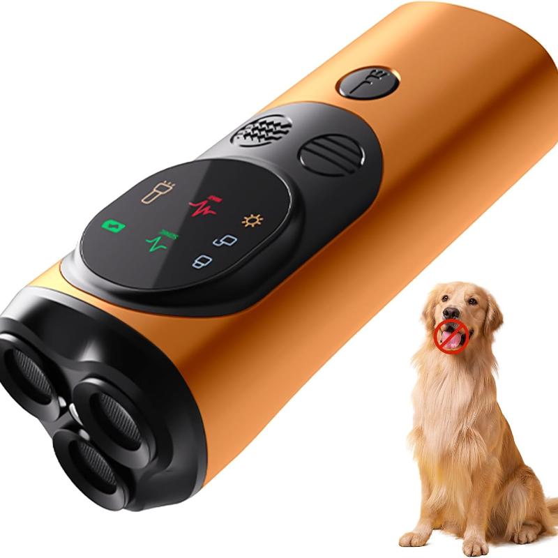 Ultrasonic Dog Trainer with 3 Transmitters and SOS Flashlight 50-foot Range