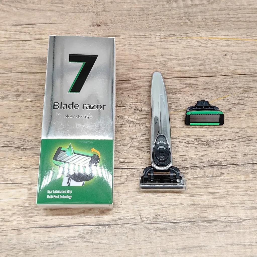 New Manual Razor For Men 7-Layer Blade Shaving Knife Stainless Steel Blades No Skin Damage Old Style Blades Shaver