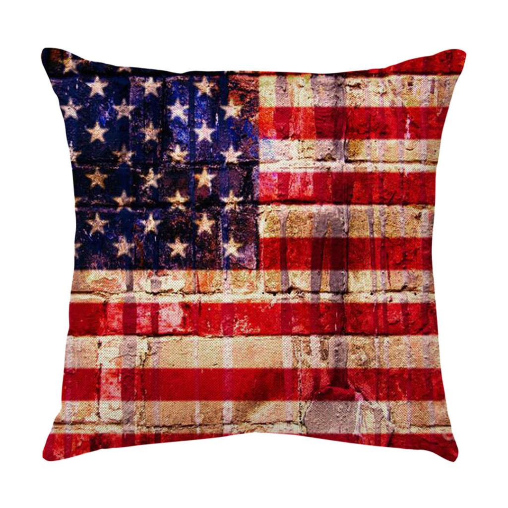Independence Day Pillowcase Cartoon  Linen Digital Printing Pillowcase