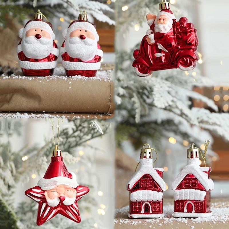 2pcs/set Christmas Tree Hanging Ornament Red White Candy Cane Pendant Navidad Home Xmas Gifts New Year Christmas Decor 2026