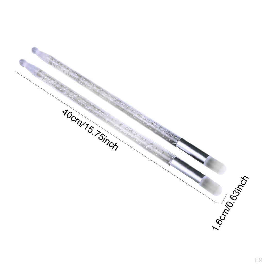 2 Pack Light Up Drum Sticks - Professional Night Glow In The Dark Musical Instrument for