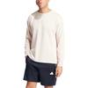 adidas All Szn French Terry 3-Stripes Garment Wash Crew Sweatshirt Putty Mauve Men Streetwear IR5255
