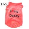 Papa Mama Brief Drucken Hund T-shirt Kleidung Baumwolle Hemd Lässige Haustier Weste