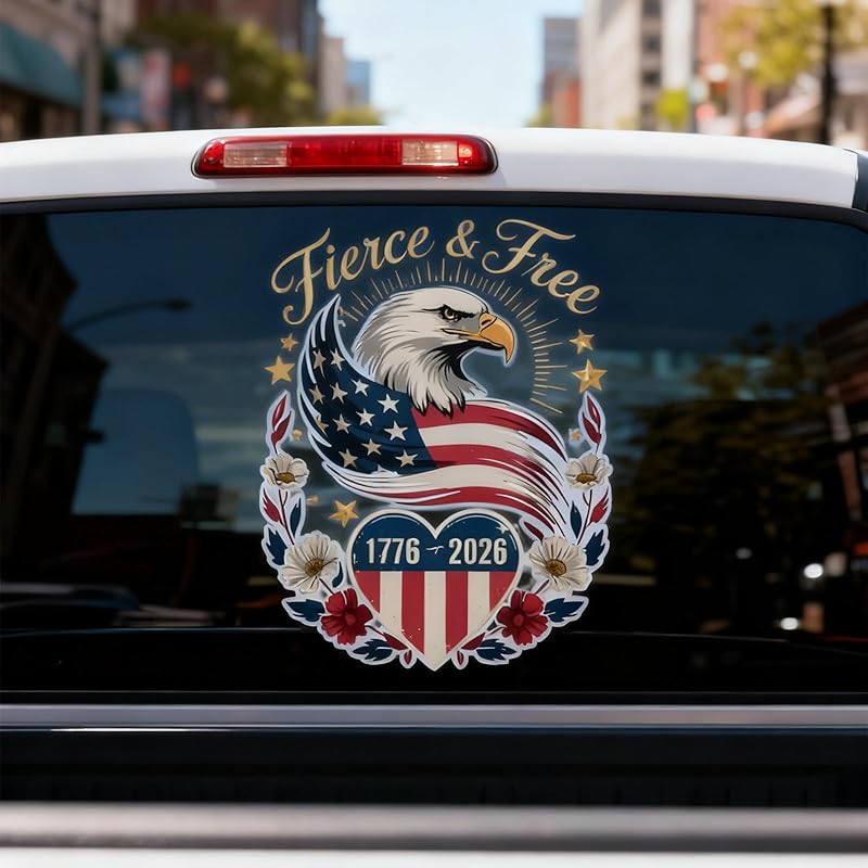 n 250 Years Decals - 10.2X6.1 in 250 Years Anniversary Waterproof Sticker for Trucks Car Trailer SUV Van or Any Smooth Surface, Removable - Bumper