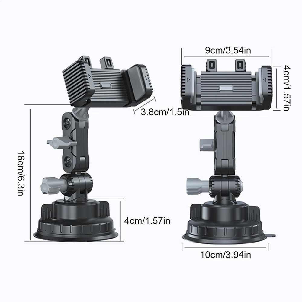 Suction Cup Phone Holder For Car Adjustable Suction Cup Mount For Phone Windshield Smartphones Stand Road Trip Cellphone Base зелёный