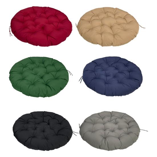 Papasan Chair Cushion Solid Color Padded Chair Cushion with Ties Outdoor Papasan Cushion for Patio Balcony Indoor Outdoor Use