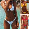 1 Set Bikini-Badebekleidung, auffälliges, superweiches Polyester, für Damen, Sommer, solide Badebekleidung, Bikini-Höschen für Damen