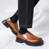 Size 38-46 Men Business Loafers Men Casual Thick-soled Comfortable Fashionable Height-increasing Leather Shoes Social Shoes Men