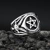 Vintage Edelstahl Pentagramm Ringe Gothic Biker Schmuck Für Männer Frauen Teufel Dämon Party Geschenke