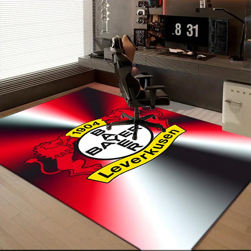 Bayer Football Club Printed Office Carpet Chair Cushion Entryway Rug, Rugs for Living Room, Bedroom Christmas gifts