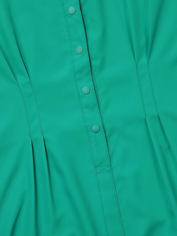 Bbc Earth W Knit Collar Point Woven Dress_Green