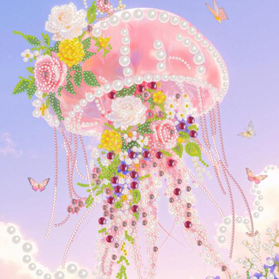 DIY Pearl Painting Kit for Adults Beginners 3D Pearl Art Craft Resin Pearls Pre-Printed Canvas Set for Home Wall Decor Gift Idea