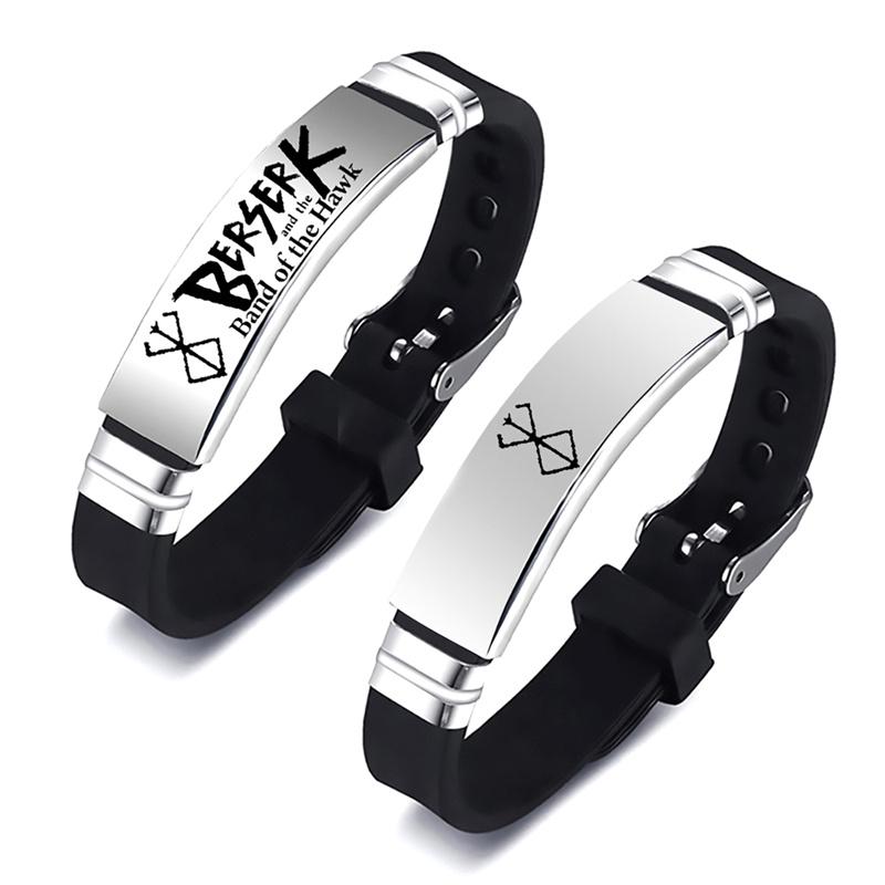 Anime Berserk Symbol Stainless Steel Bracelet Sword Adjustable Wristband Jewelry