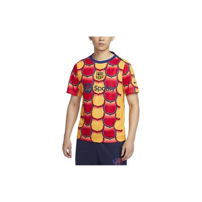 Dri-Fit Academy All Over Print Crew Neck Quick-Dry Casual Short Sleeve T-Shirt Men Tops University-Gold FJ5430-740