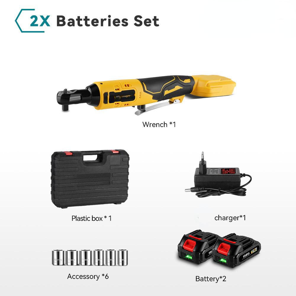 200N.M 3/8 Inch Cordless Efficient Handheld Rechargeable Repair Power Tool Electric Wrench Ratchet