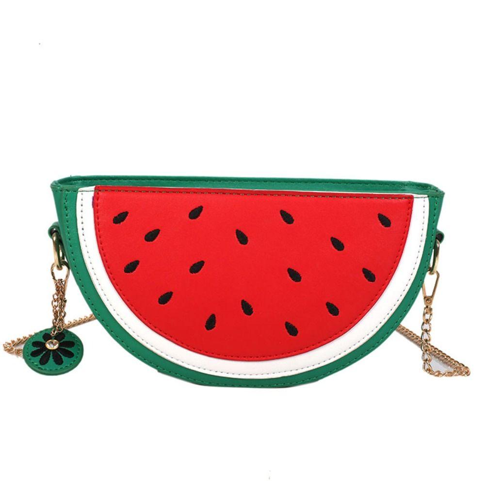 

PU Leather Lemon Shoulder Bag Phone Watermelon Bag Trendy Fruit Handbag Women Watermelon